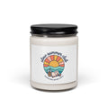 sunny retro coastal label Candle | summer aesthetic, pastel vibes