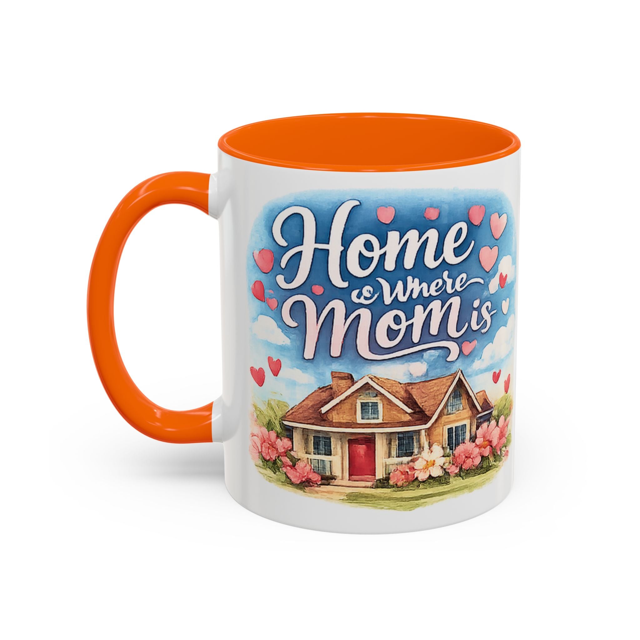 Home Is Where Mom Is Accent Coffee Mug - Mother's Day Gift