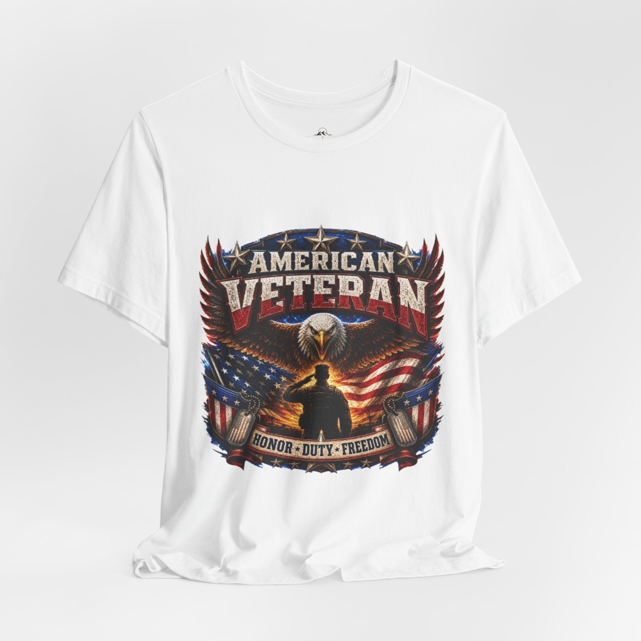 American Veteran T-Shirt - Honor Duty Freedom Patriotic Tee