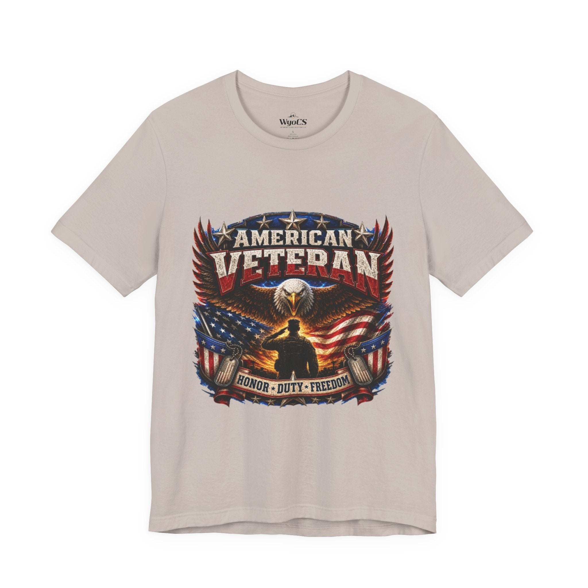 American Veteran T-Shirt - Honor Duty Freedom Patriotic Tee