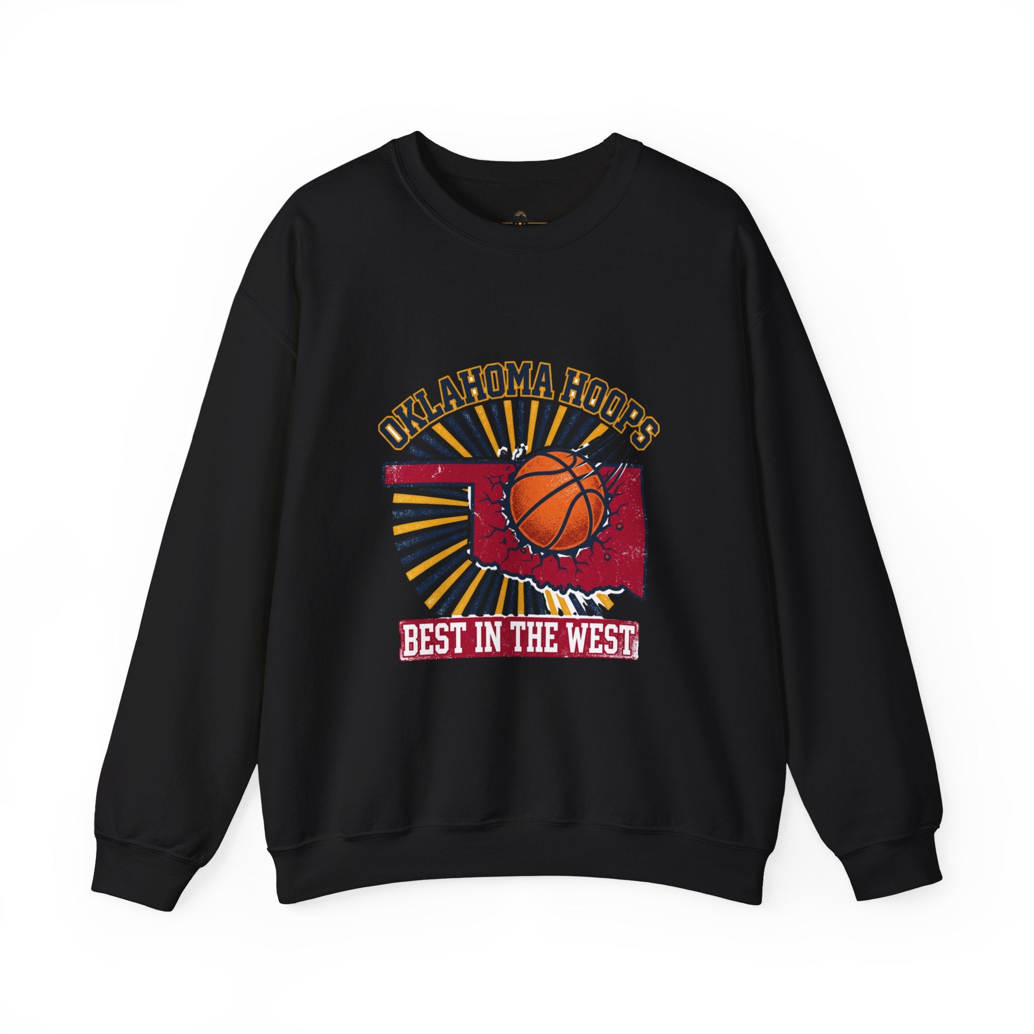 Oklahoma Hoops Crewneck Sweatshirt | Best in the West, OKC Pride, Vintage Distressed
