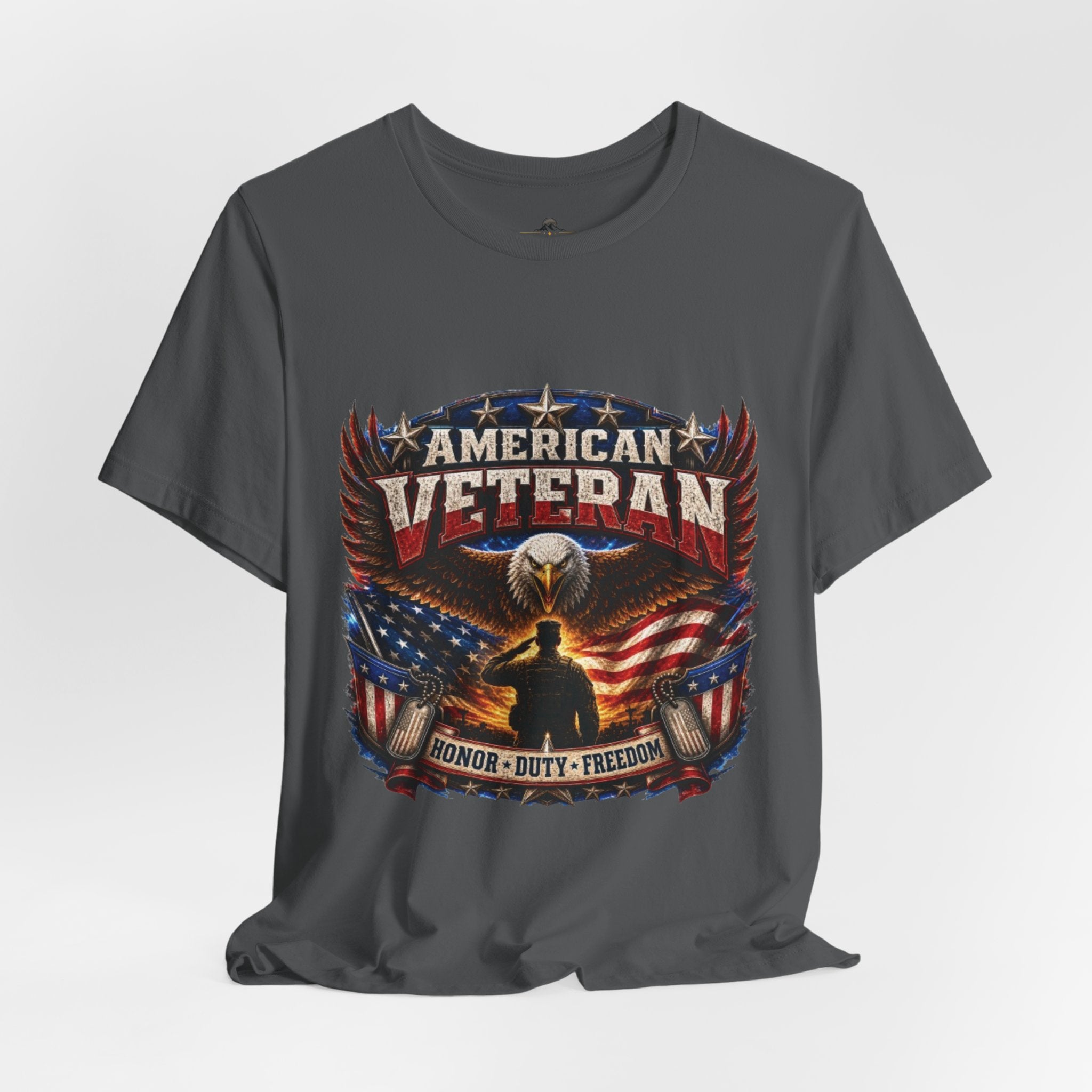 American Veteran T-Shirt - Honor Duty Freedom Patriotic Tee