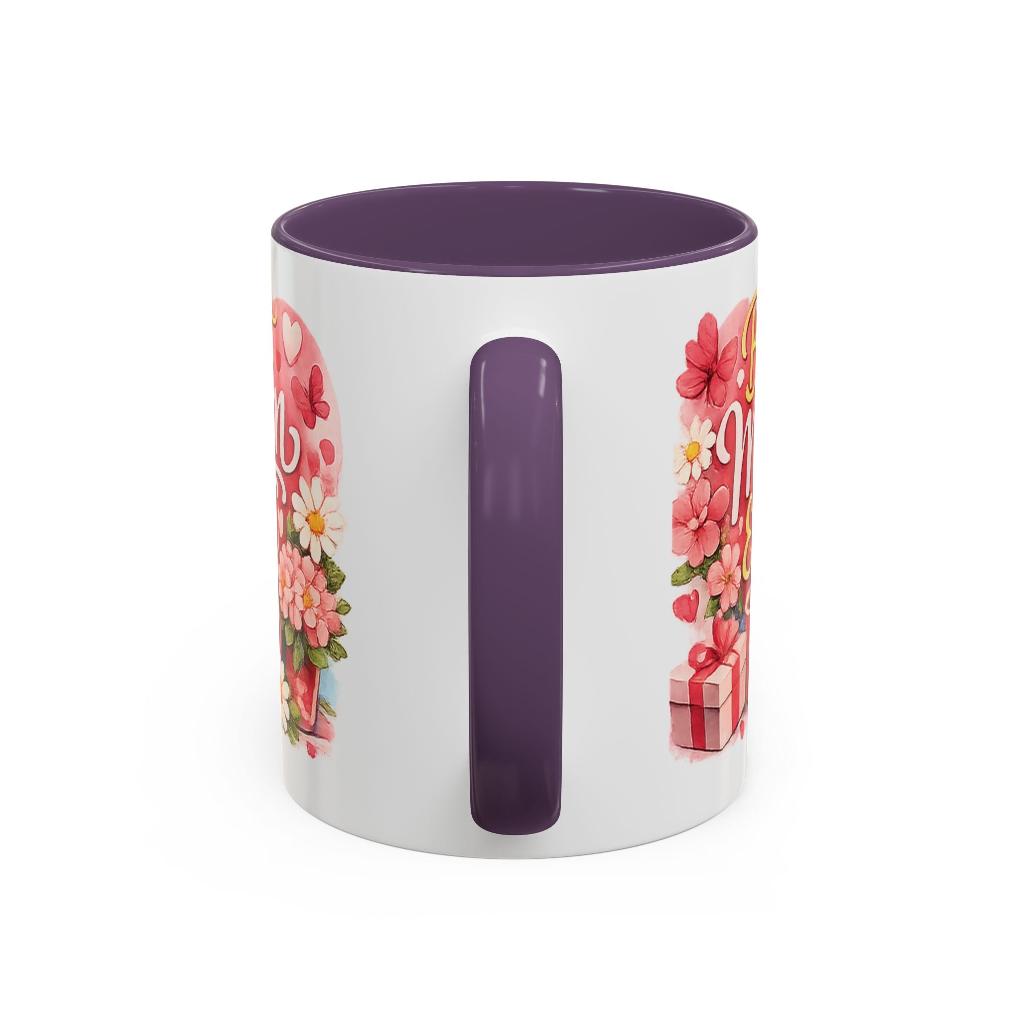 Mother's Day Coffee Mug - Happy Mother's Day Mom Gift with Floral Illustration (11/15oz)