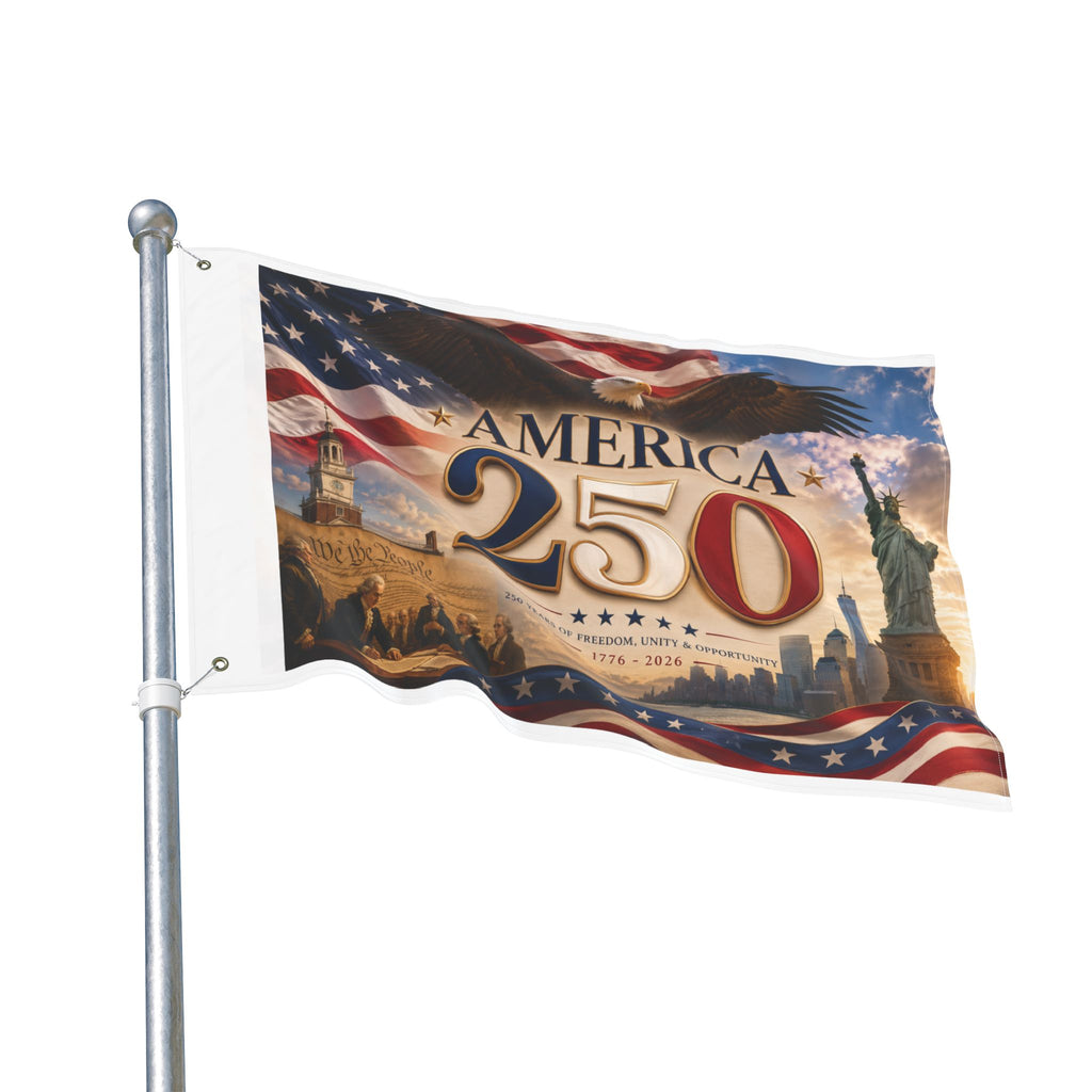 America 250 Commemorative Flag - Double-Sided 250th Anniversary Patriotic Banner