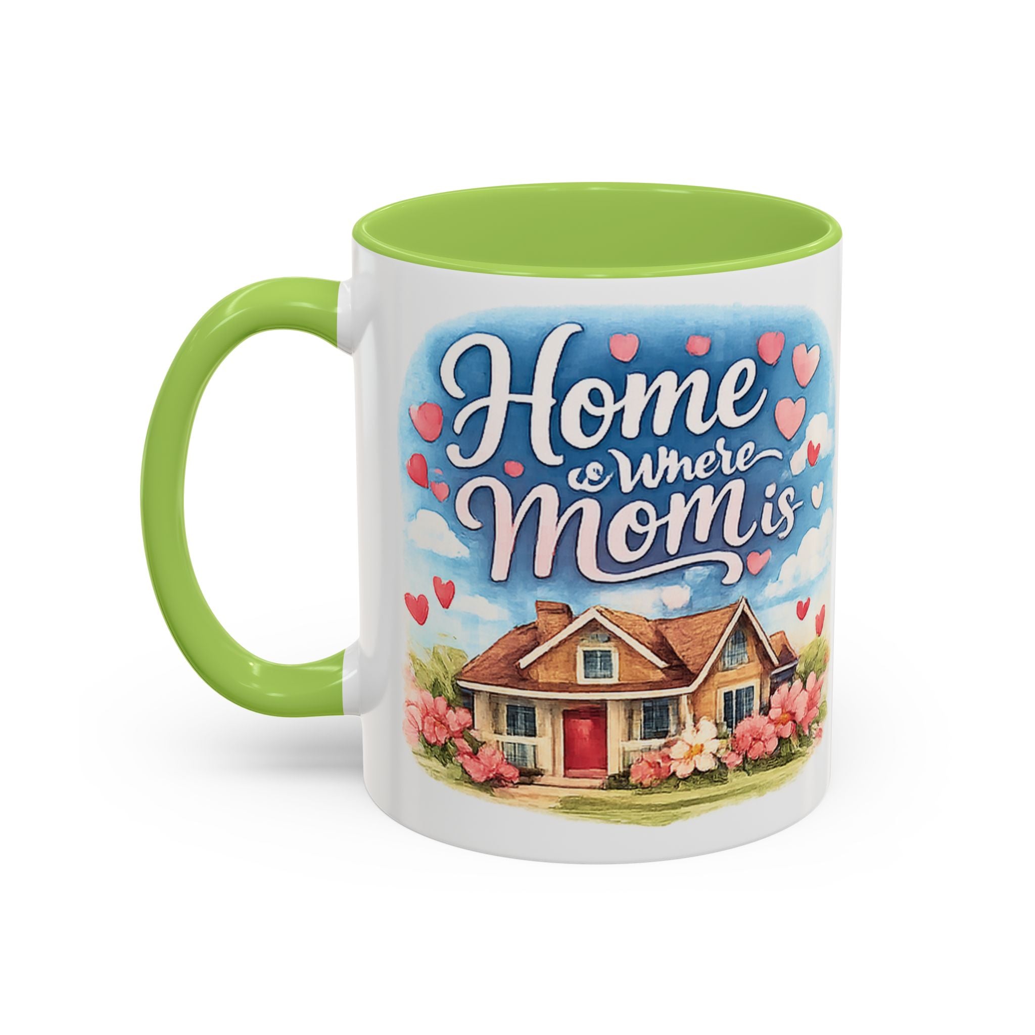 Home Is Where Mom Is Accent Coffee Mug - Mother's Day Gift