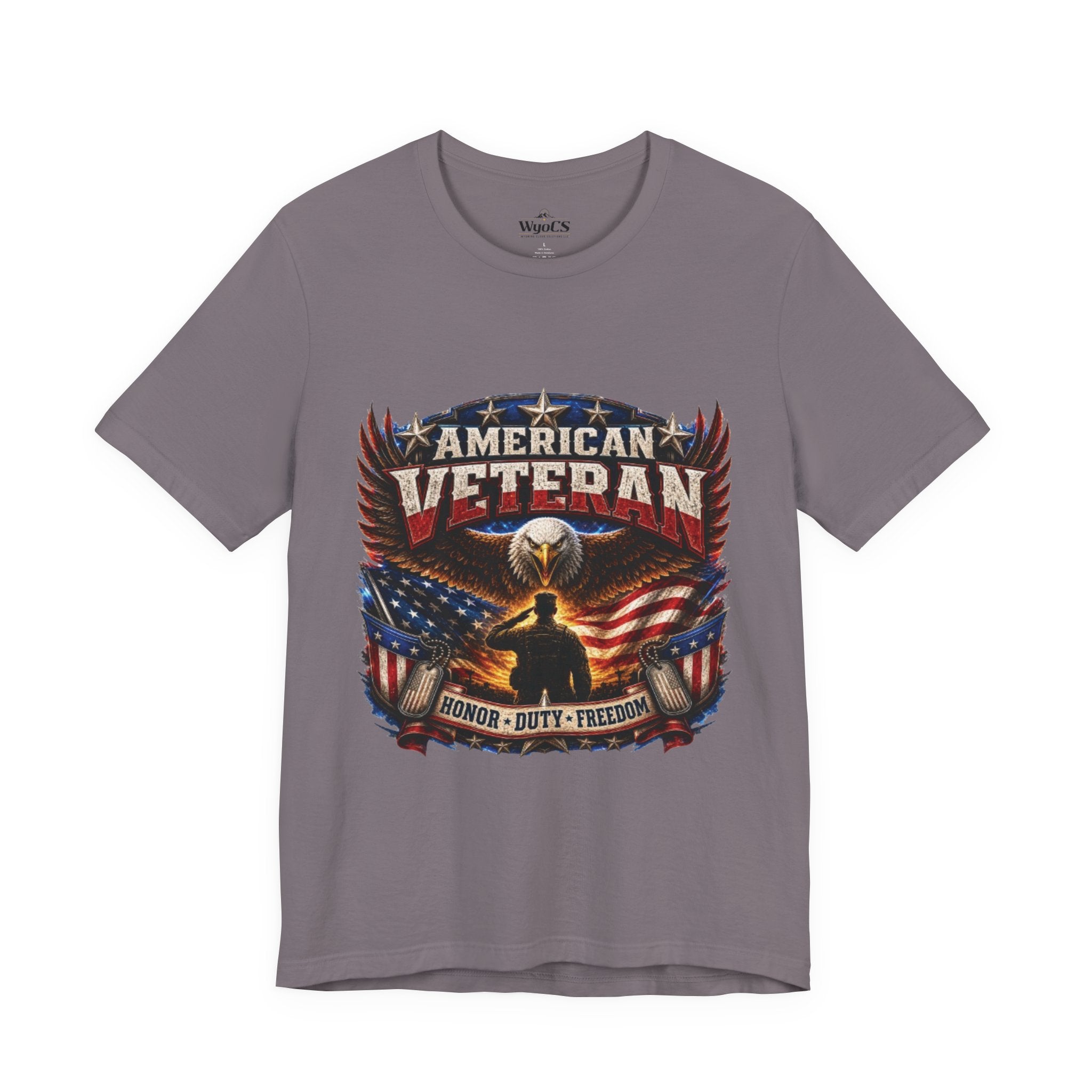 American Veteran T-Shirt - Honor Duty Freedom Patriotic Tee