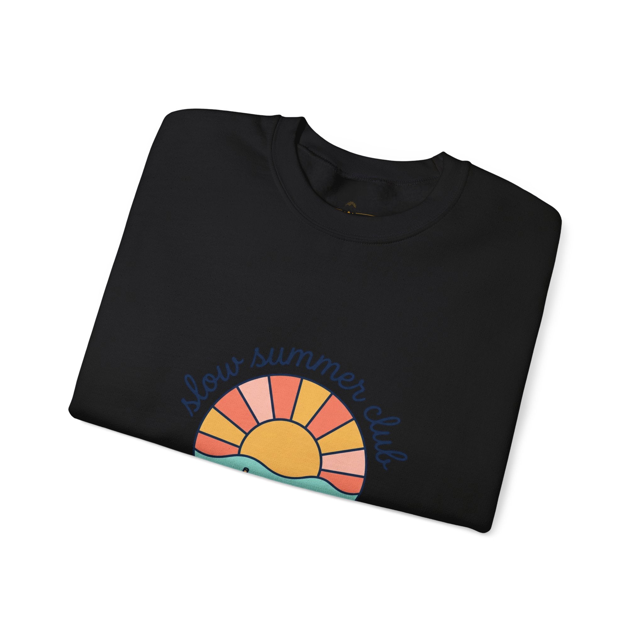 sunset beach crest Crewneck Sweatshirt | summer aesthetic, retro pastel
