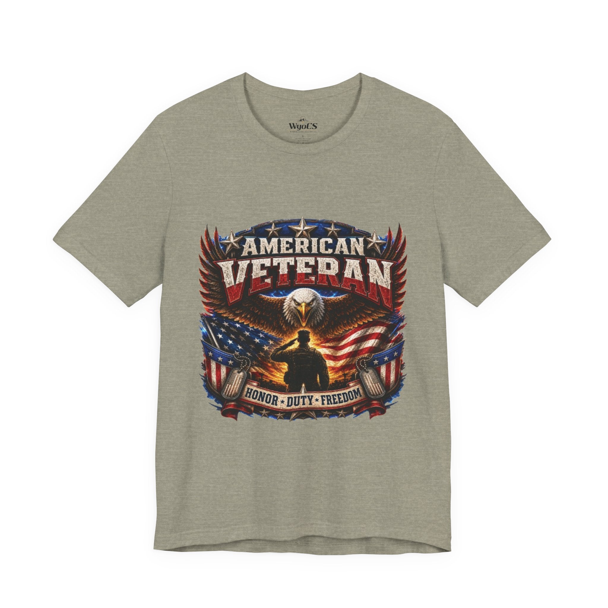 American Veteran T-Shirt - Honor Duty Freedom Patriotic Tee