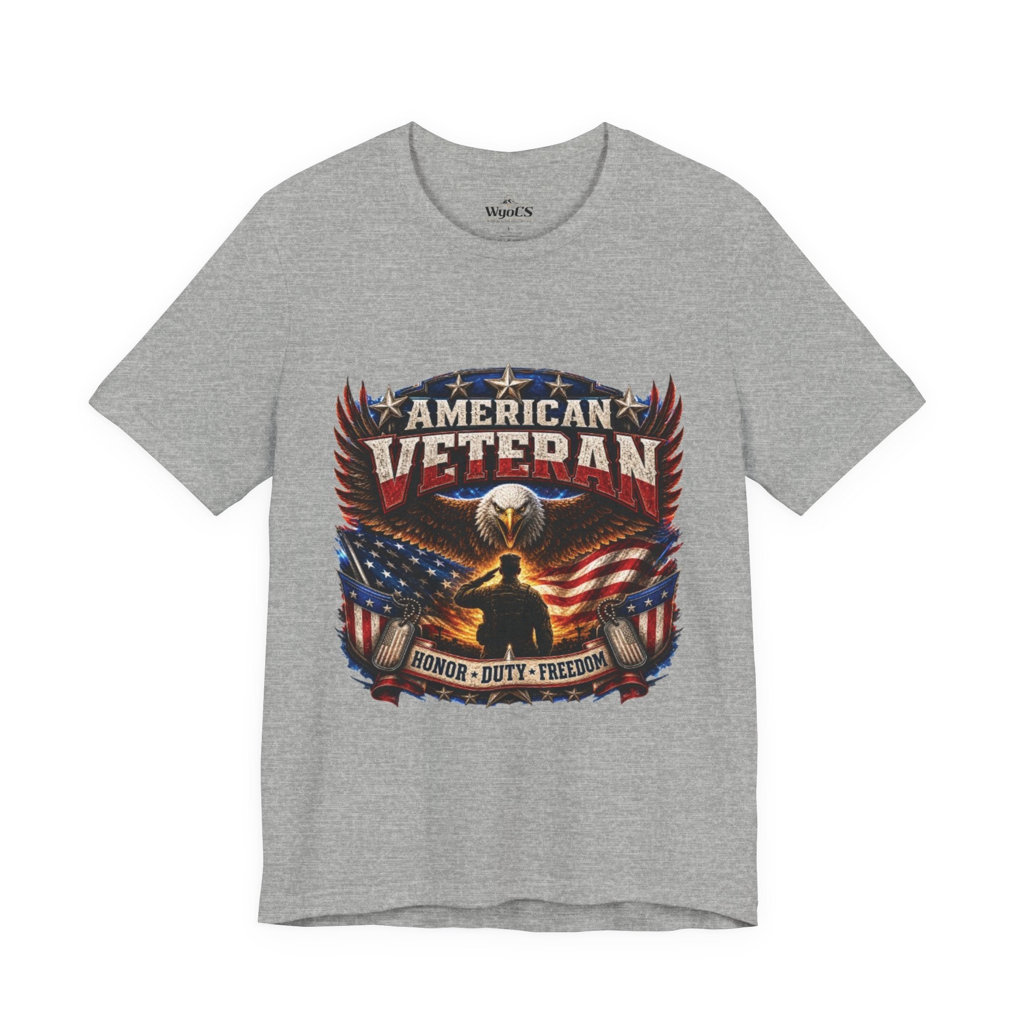 American Veteran T-Shirt - Honor Duty Freedom Patriotic Tee