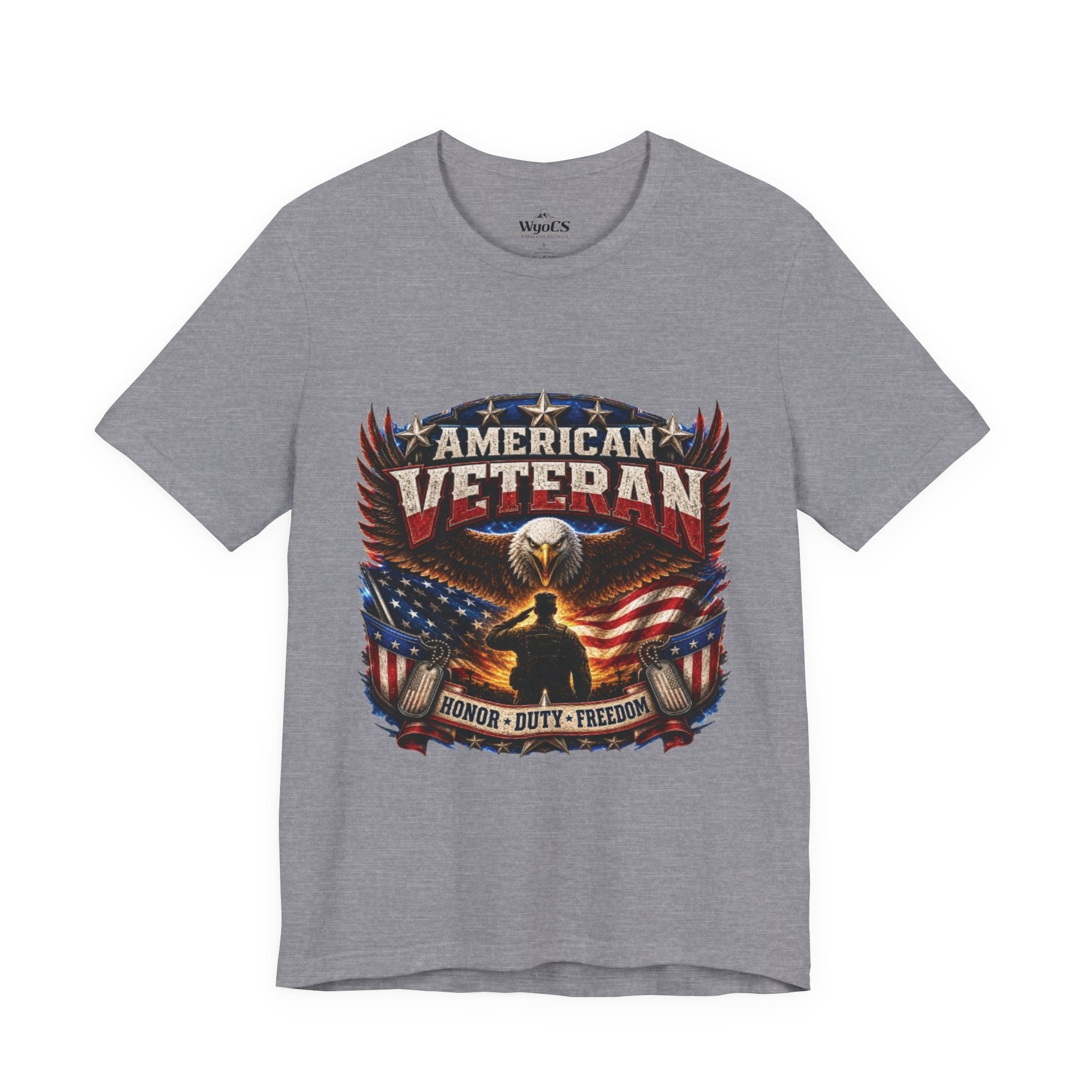 American Veteran T-Shirt - Honor Duty Freedom Patriotic Tee