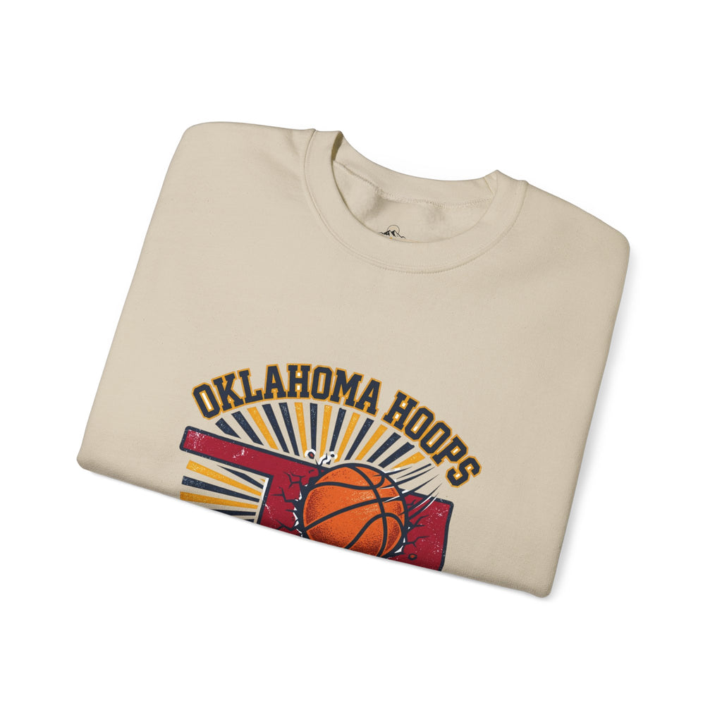 Oklahoma Hoops Crewneck Sweatshirt | Best in the West, OKC Pride, Vintage Distressed