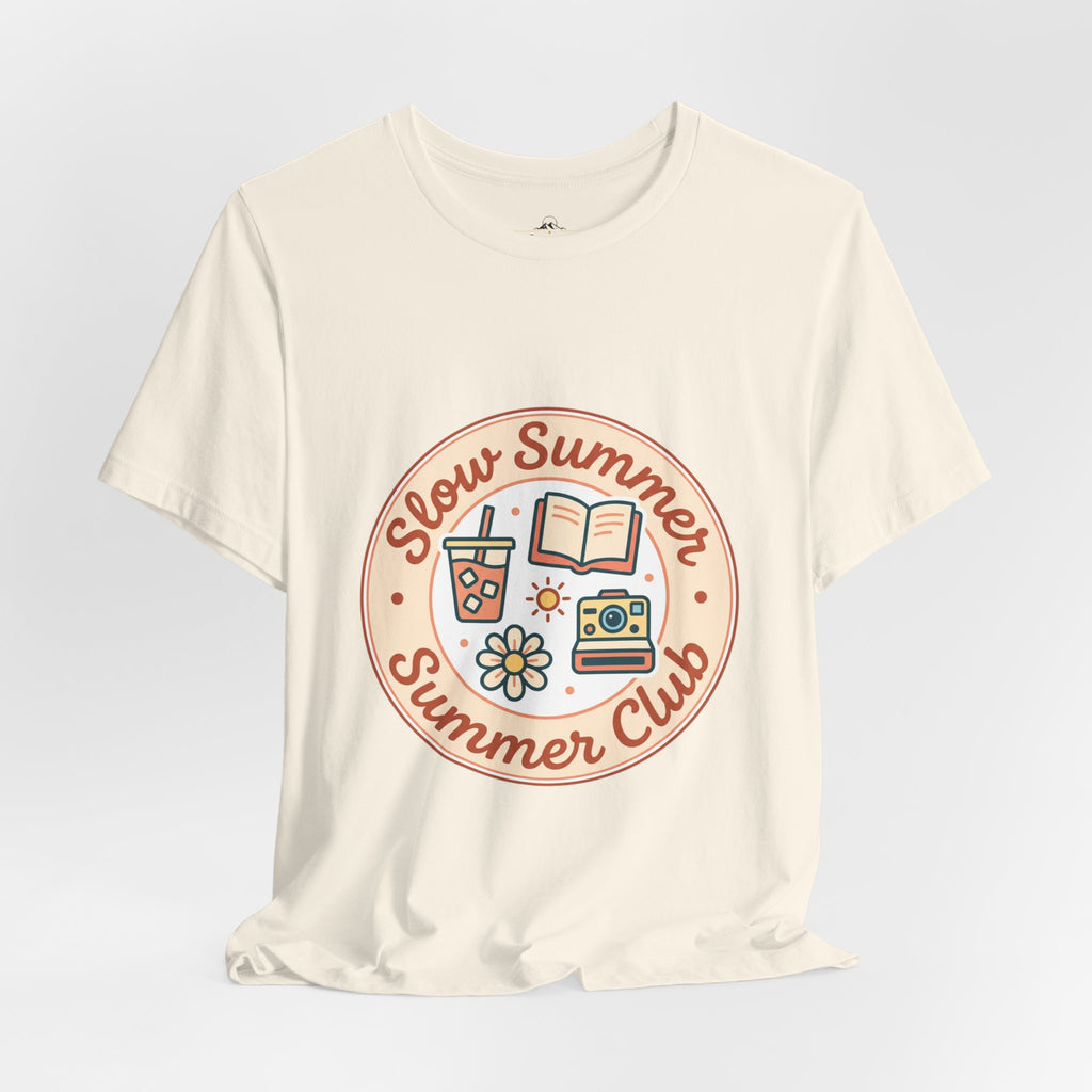 Slow Summer Club T-Shirt | summer aesthetic, pastel coastal vibes