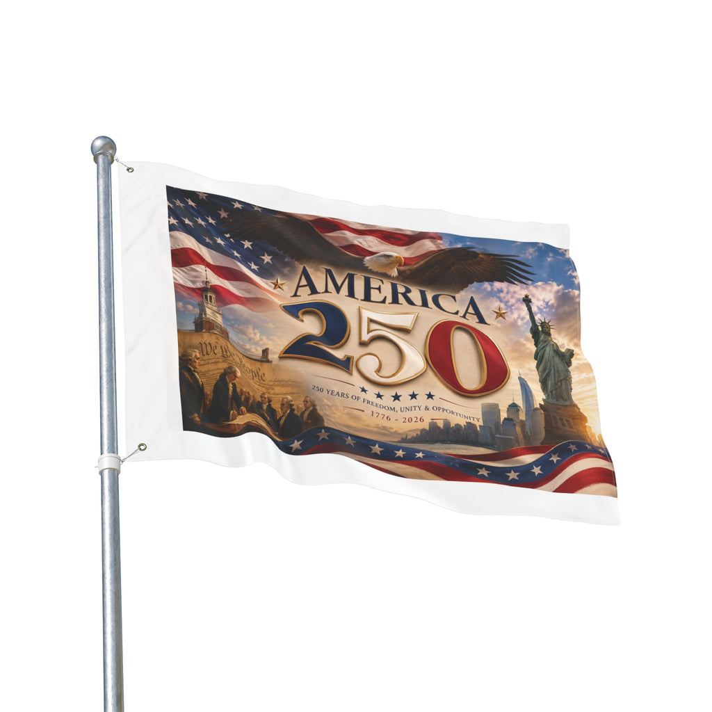 America 250 Commemorative Flag - Double-Sided 250th Anniversary Patriotic Banner