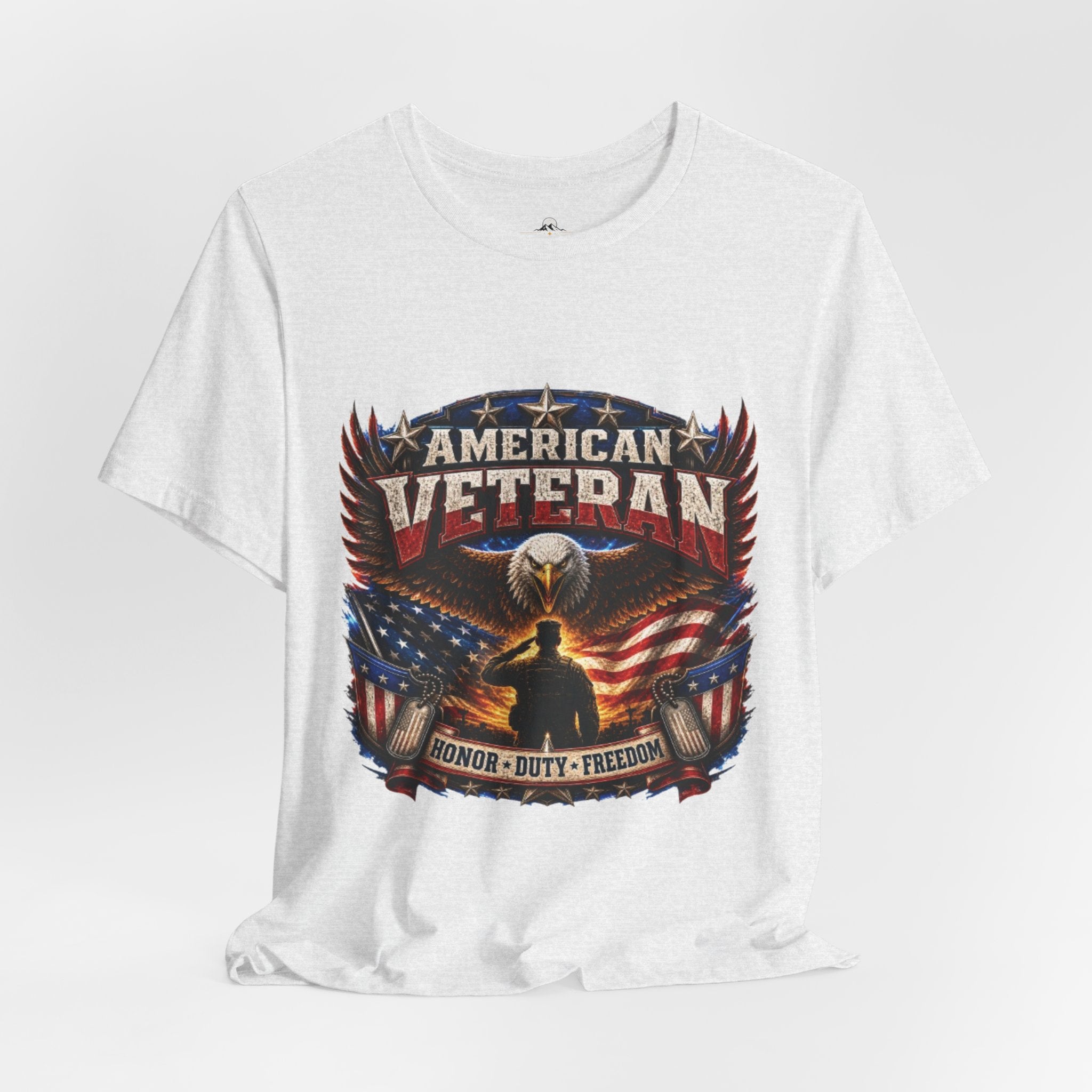 American Veteran T-Shirt - Honor Duty Freedom Patriotic Tee