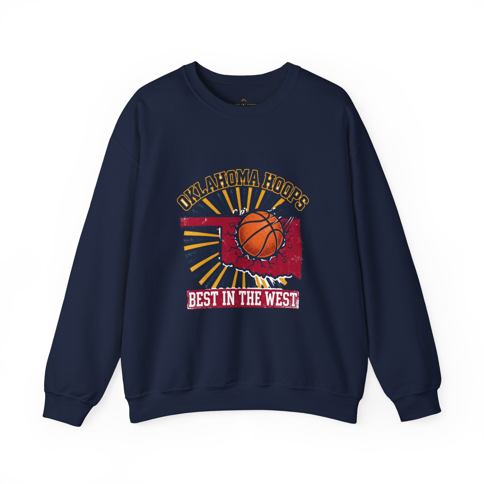 Oklahoma Hoops Crewneck Sweatshirt | Best in the West, OKC Pride, Vintage Distressed