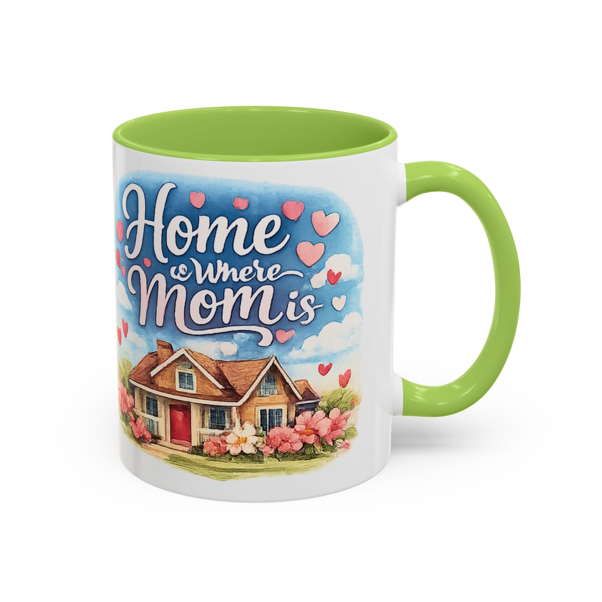Home Is Where Mom Is Accent Coffee Mug - Mother's Day Gift