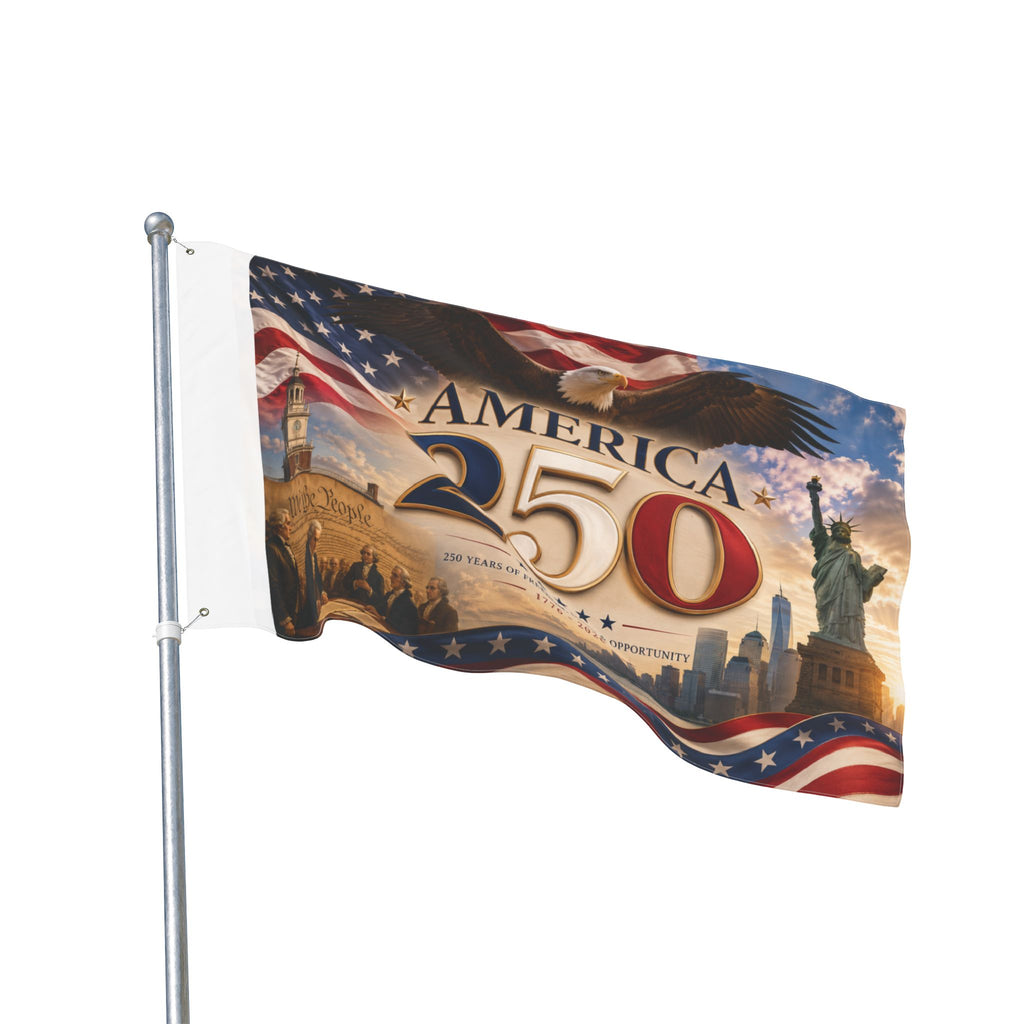 America 250 Commemorative Flag - Double-Sided 250th Anniversary Patriotic Banner