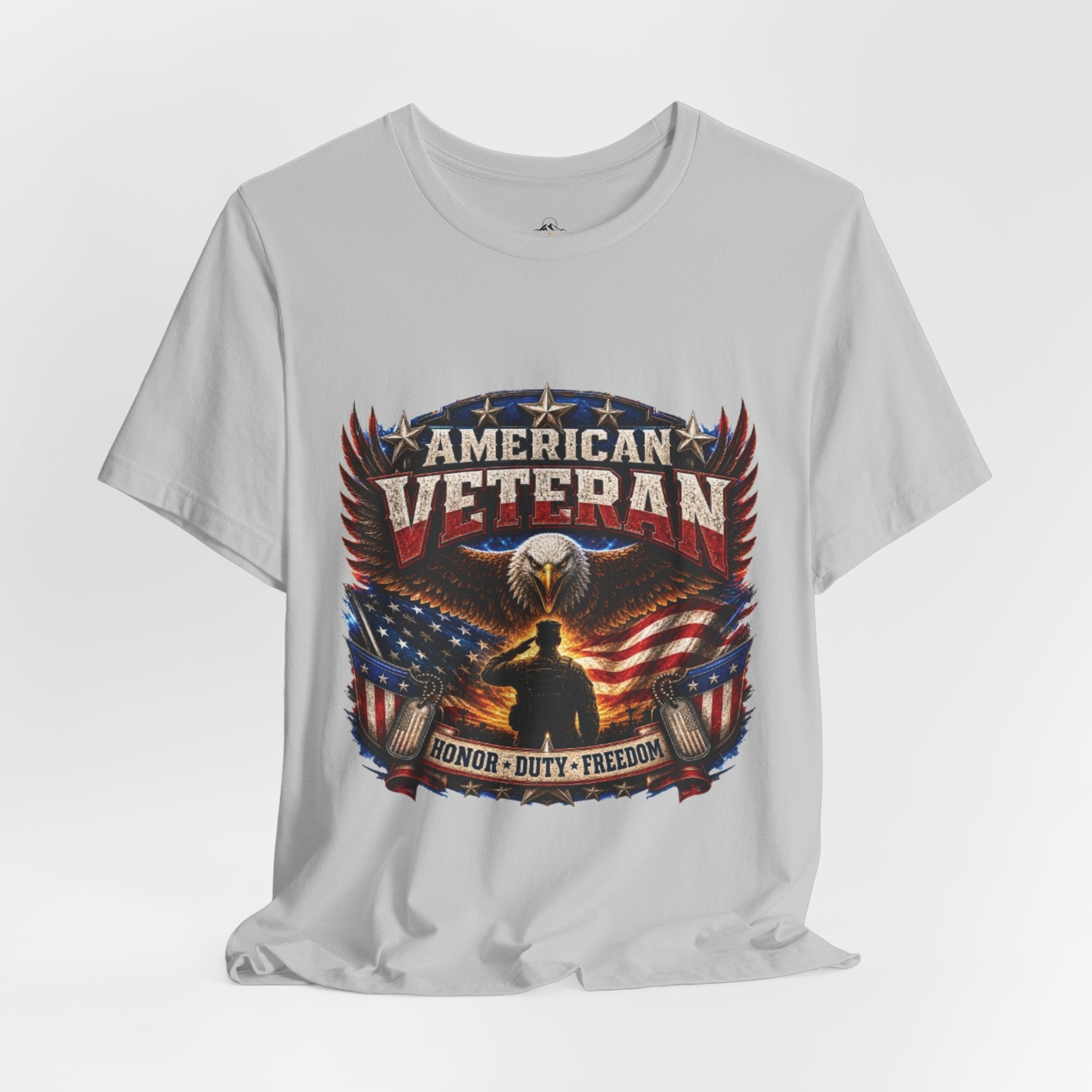 American Veteran T-Shirt - Honor Duty Freedom Patriotic Tee