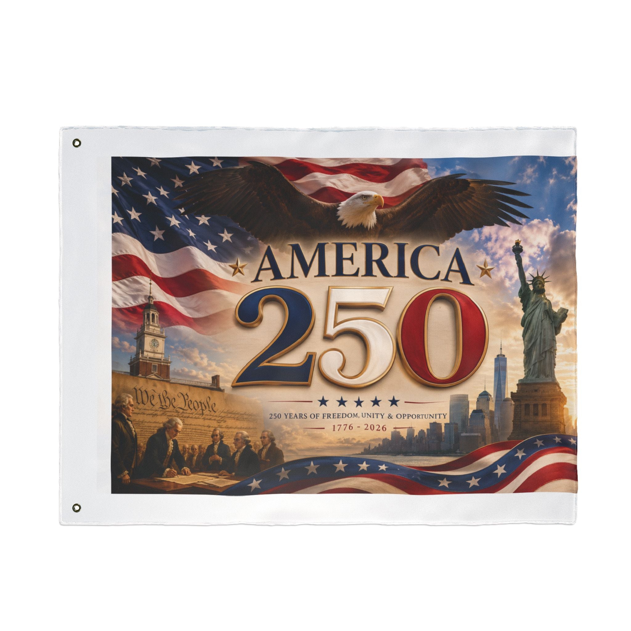 America 250 Commemorative Flag - Double-Sided 250th Anniversary Patriotic Banner