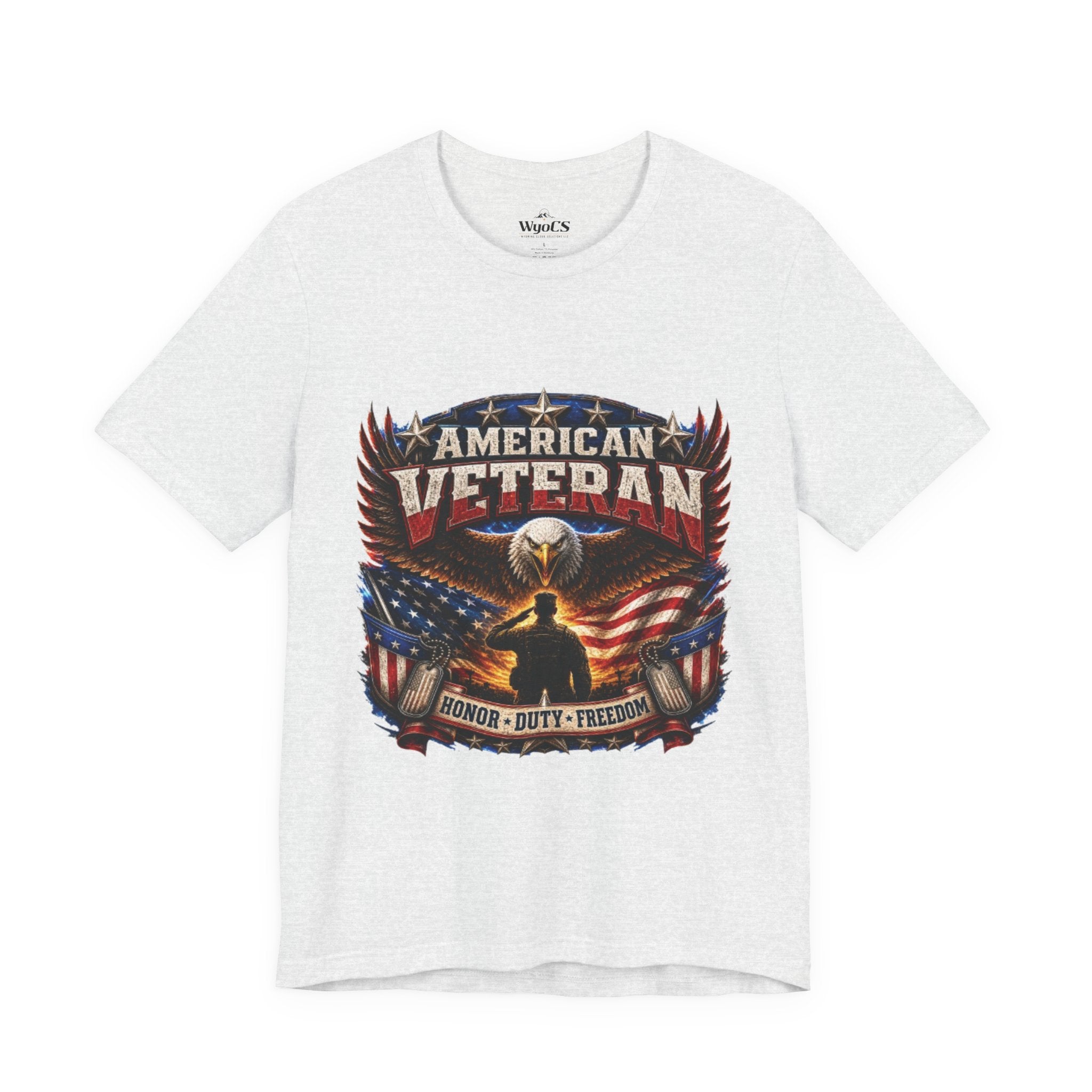 American Veteran T-Shirt - Honor Duty Freedom Patriotic Tee