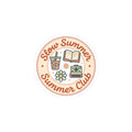 Slow Summer Club Kiss-Cut Stickers | summer aesthetic, pastel coastal vibes